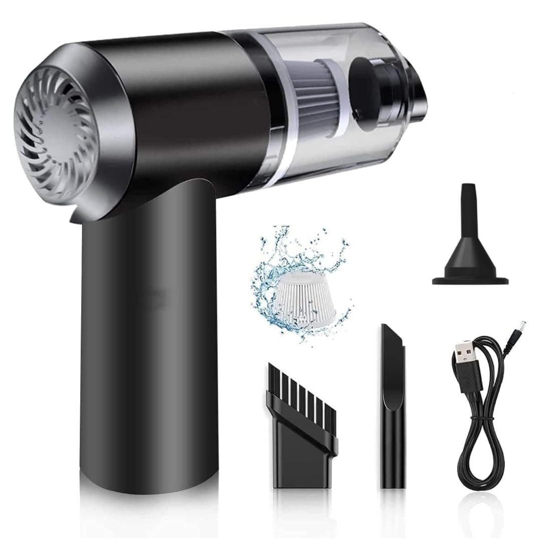 3-in-1 Portable Electric Nail Drill & Wireless Vacuum Cleaner 120W High-Power Rechargeable Dust Collector for Home & Car