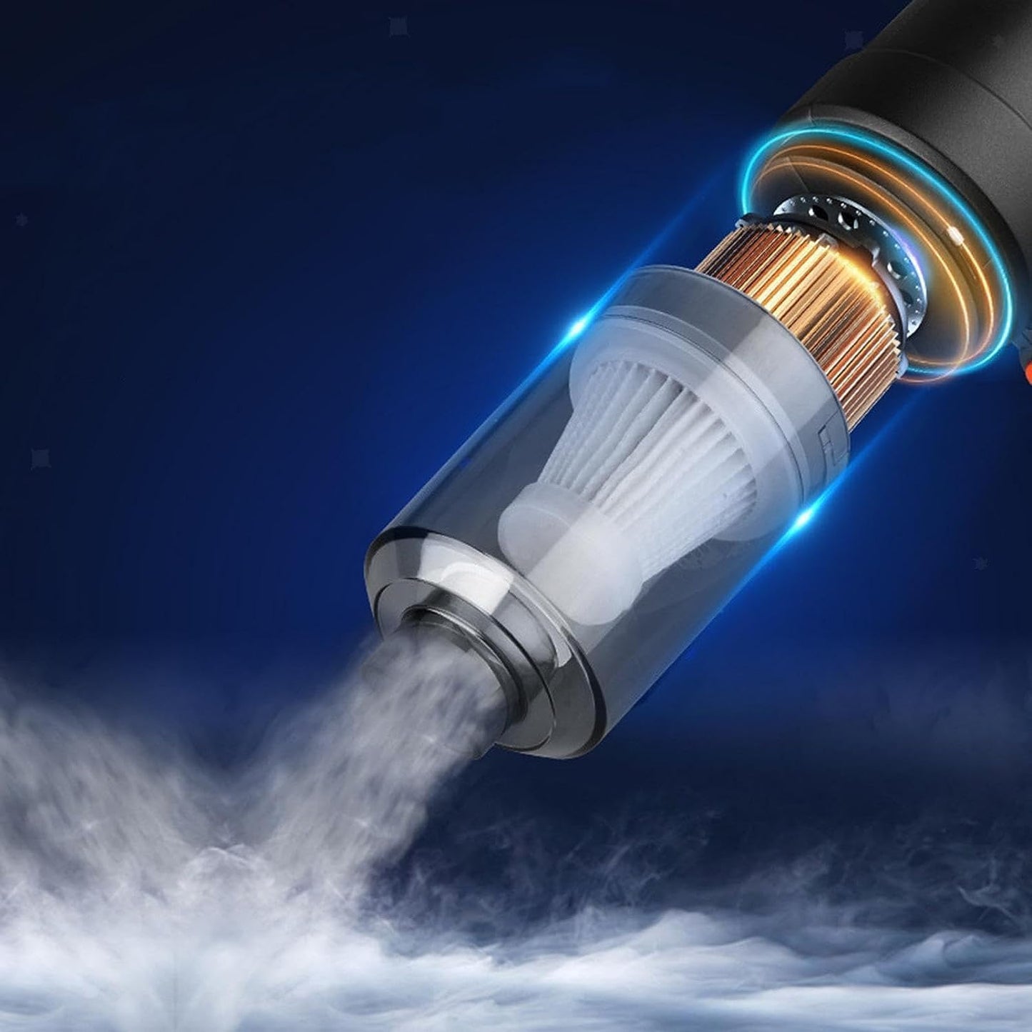 3-in-1 Portable Electric Nail Drill & Wireless Vacuum Cleaner 120W High-Power Rechargeable Dust Collector for Home & Car