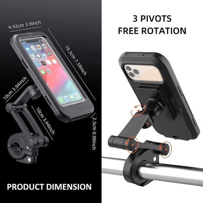 360 Rotation Bike Waterproof Cell Phone Holder