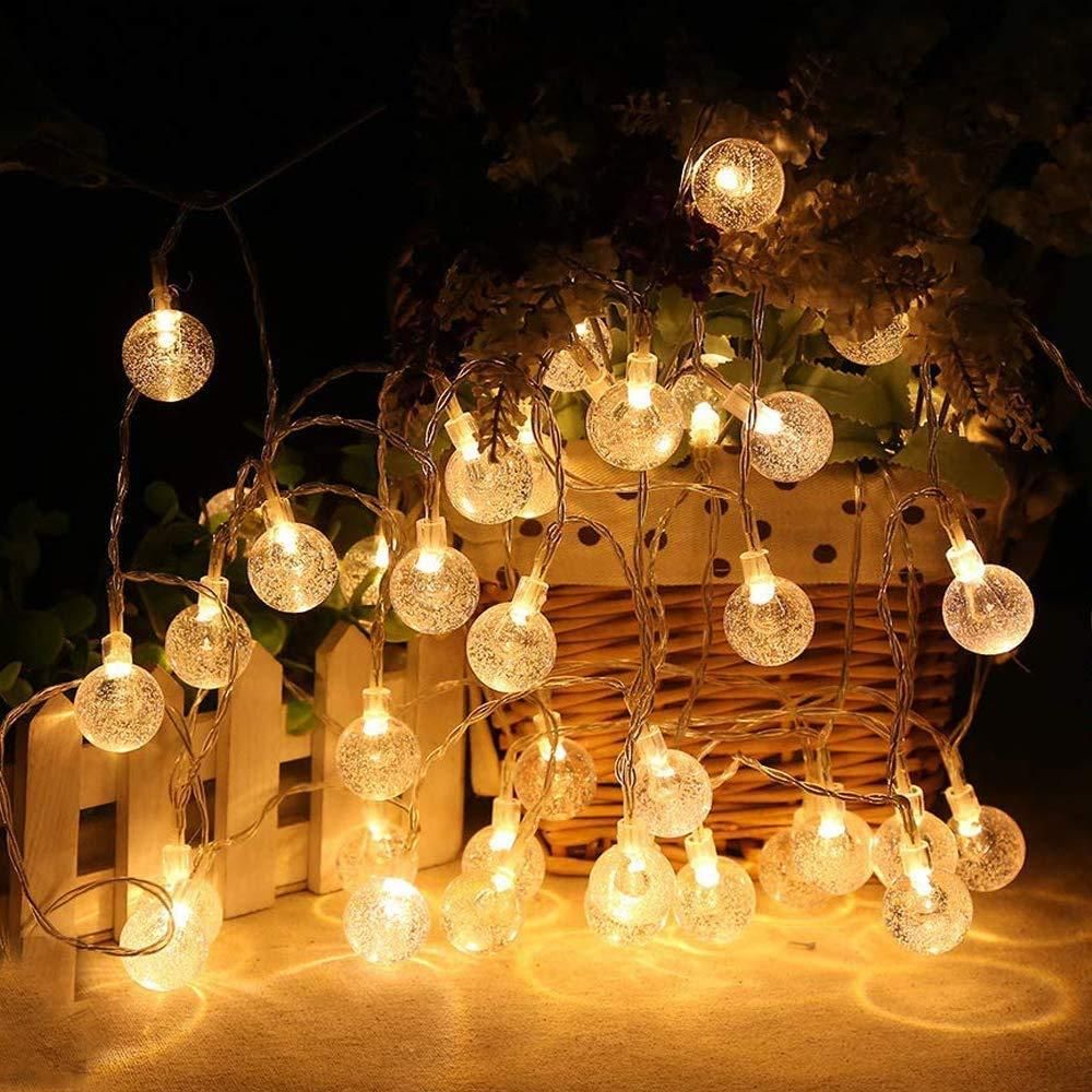 LED Crystal Balls String Light (Yellow, 3.5 meters)