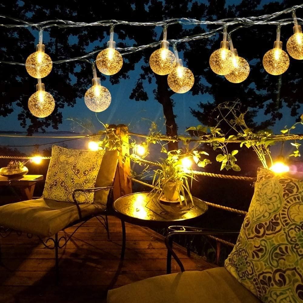 LED Crystal Balls String Light (Yellow, 3.5 meters)