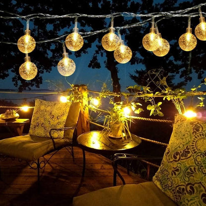 LED Crystal Balls String Light (Yellow, 3.5 meters)